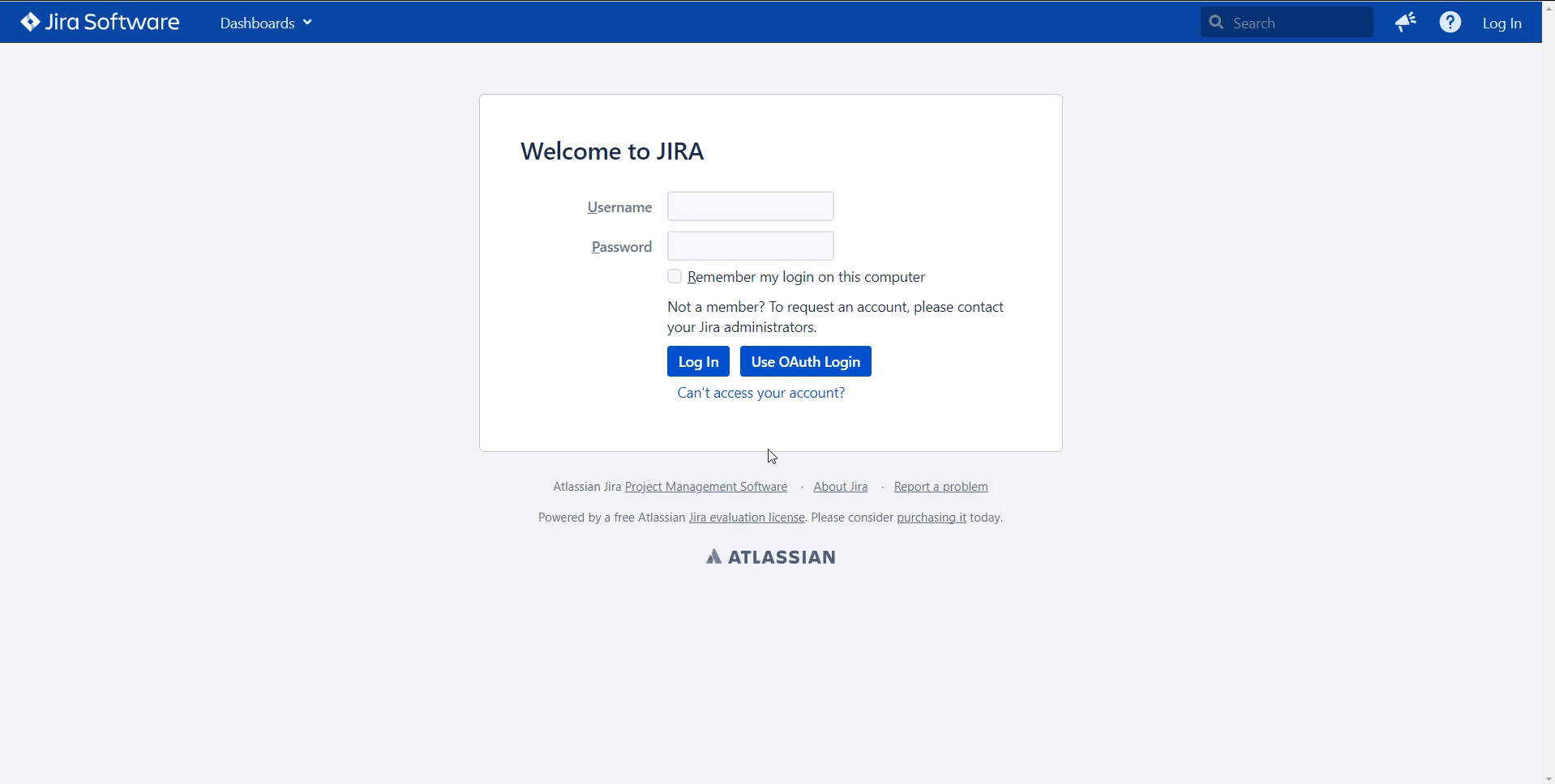 Jira Anmeldung
