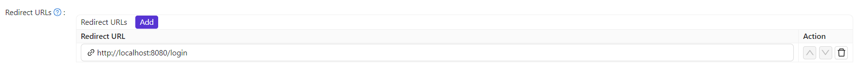 Casdoor Anwendungseinstellung