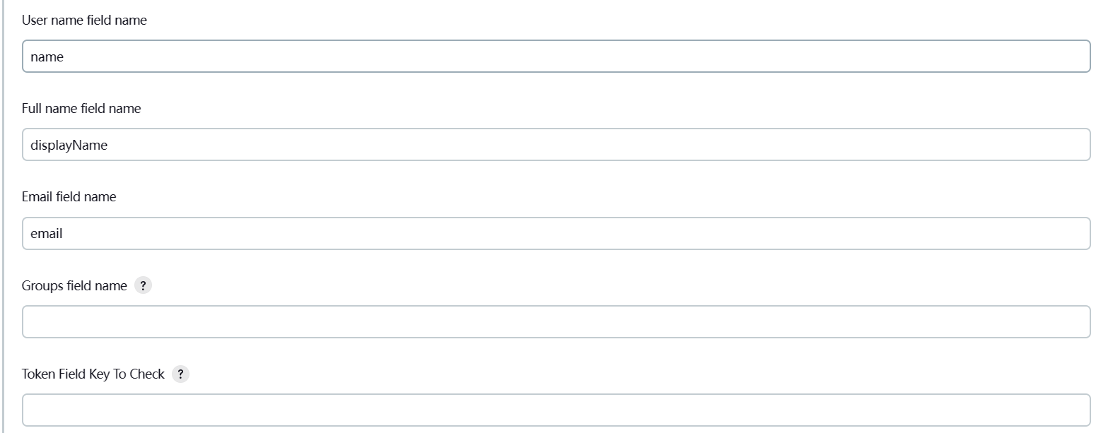 Benutzerinformationsfeld Einstellung