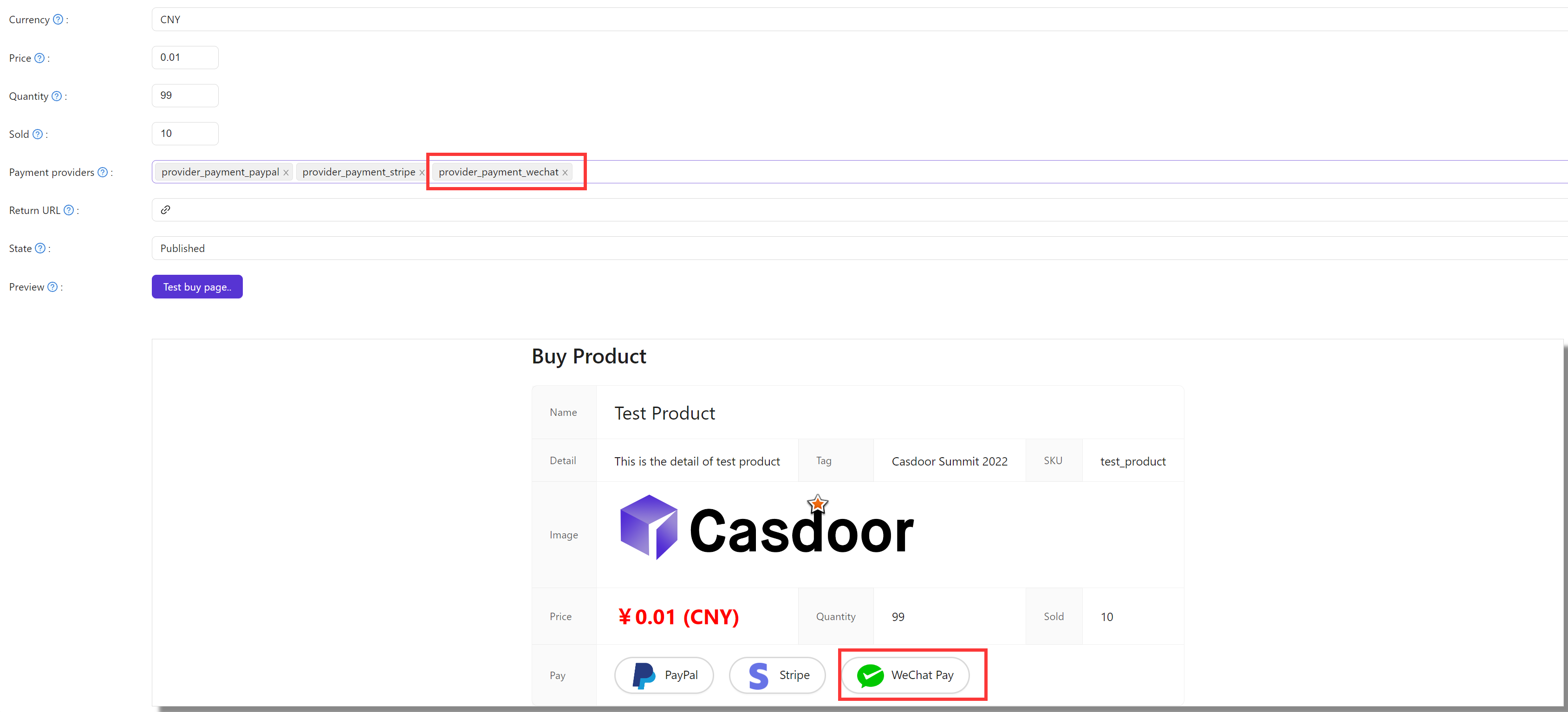 wechat pay zahlungsanbieter für produkt hinzufügen
