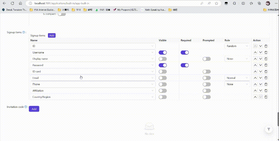 demostración de código de invitación