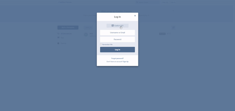 Inicio de sesión de Flarum