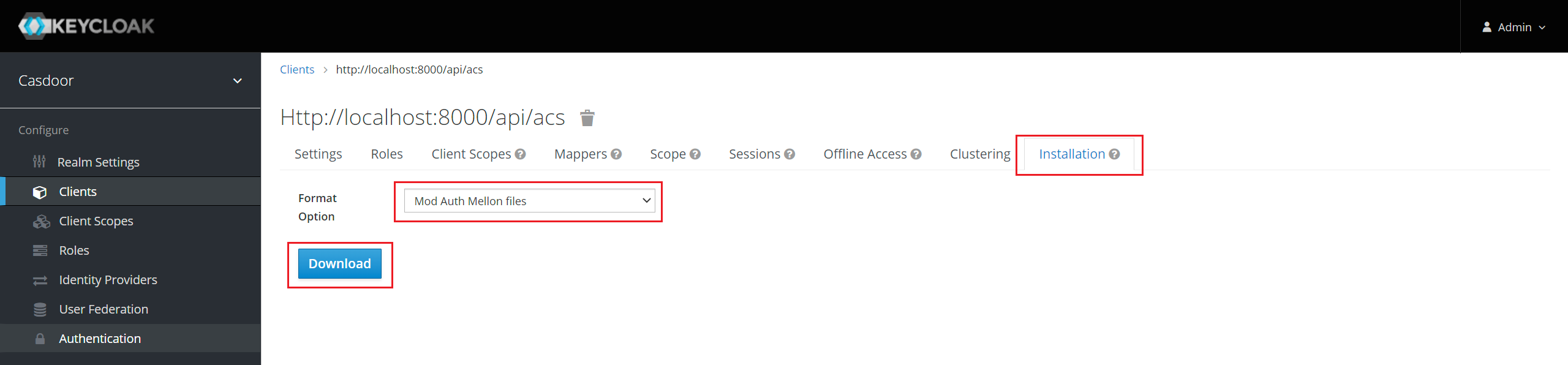 Télécharger les métadonnées