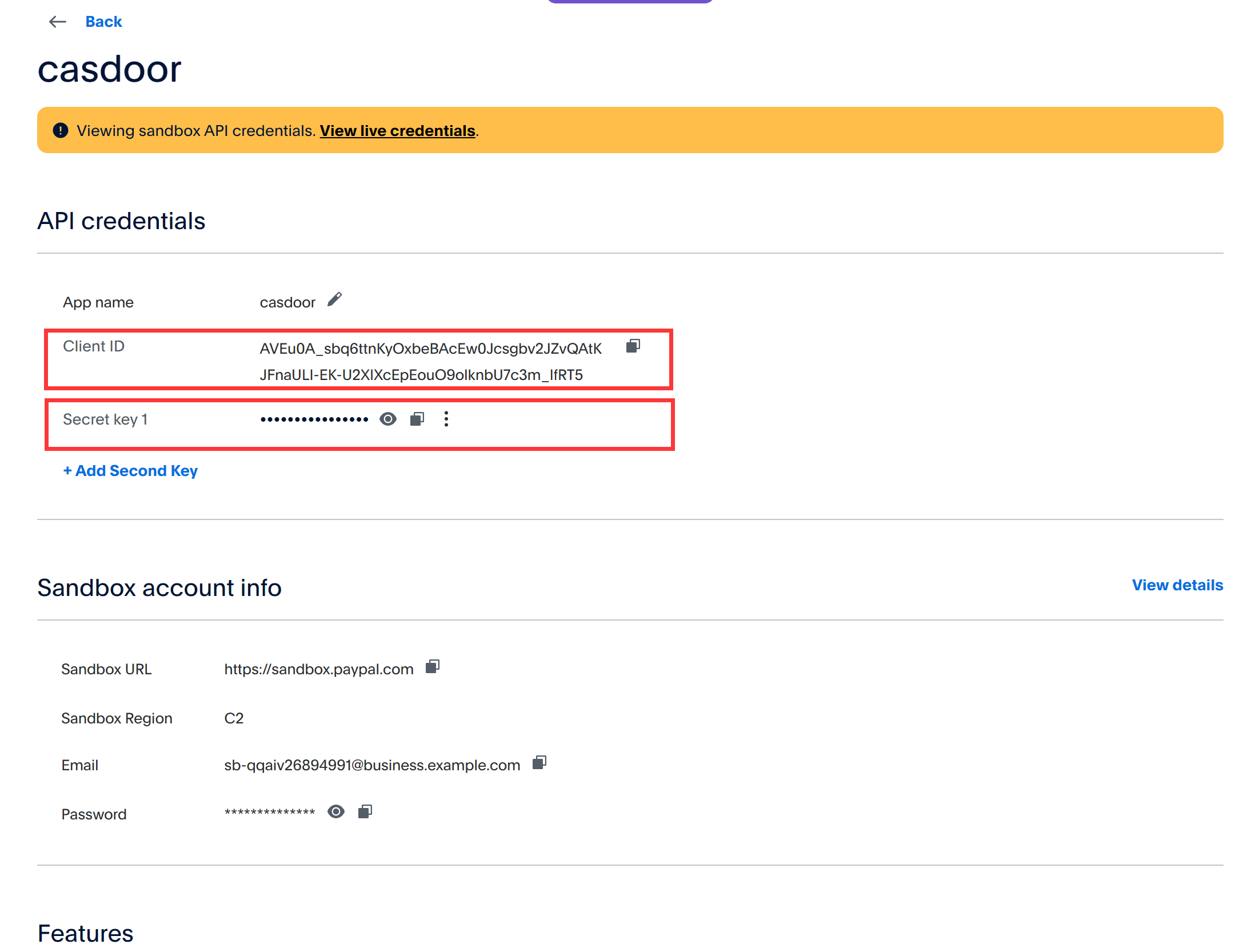 détails de l'application PayPal