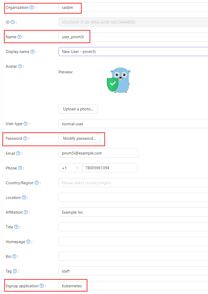 Casdoorにユーザーを追加する