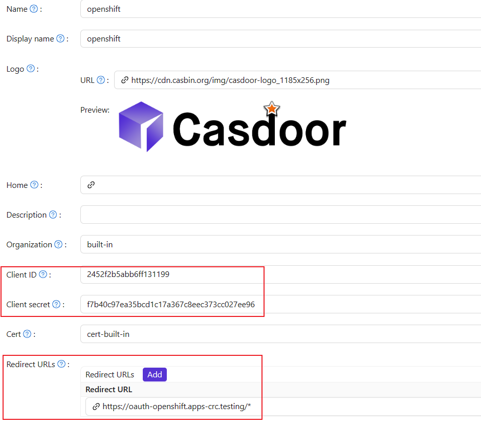 Casdoorにアプリケーションを作成する