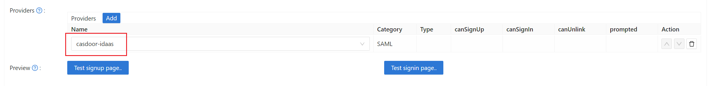 Adicionar provedor para aplicativo