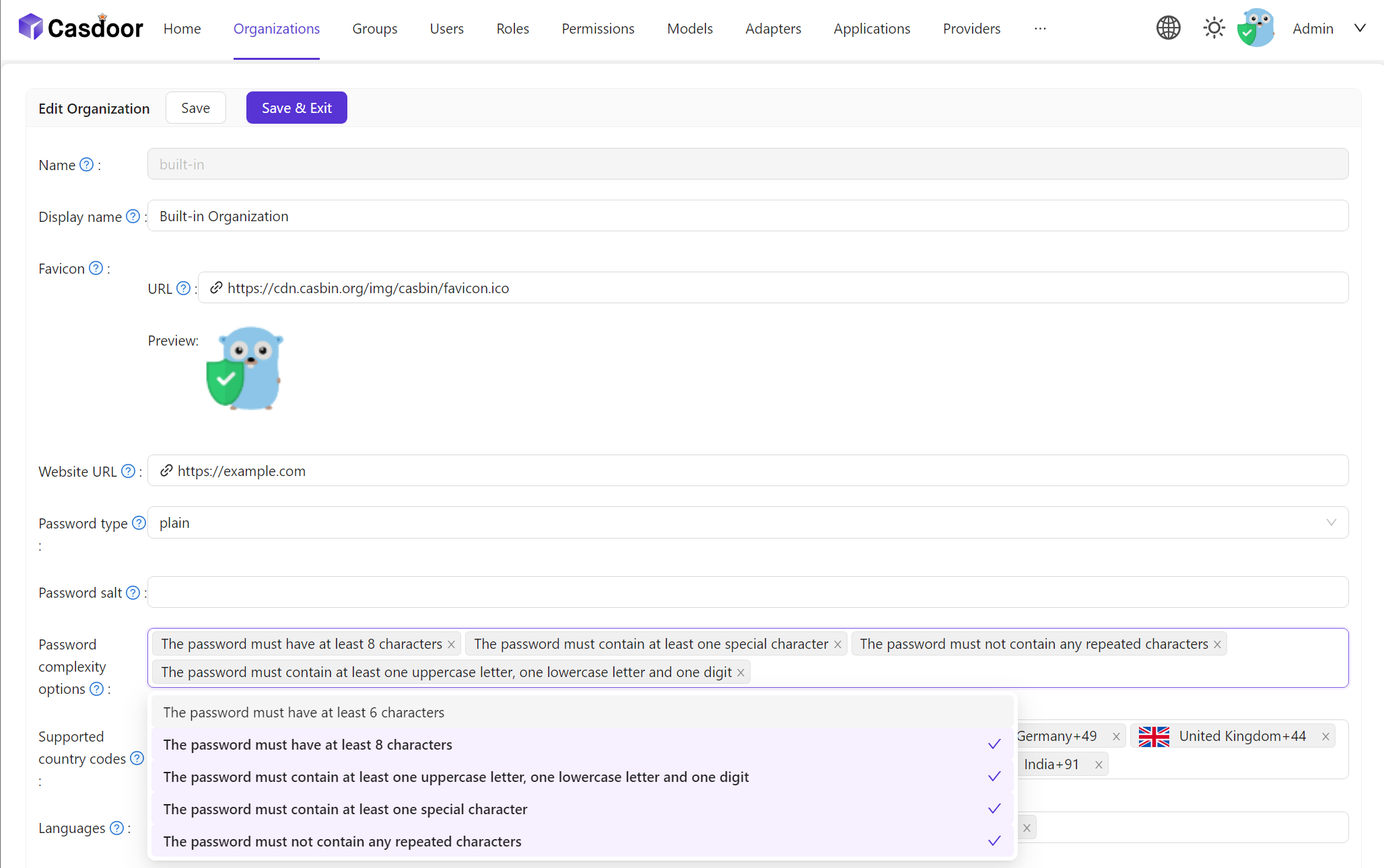seleção de opção