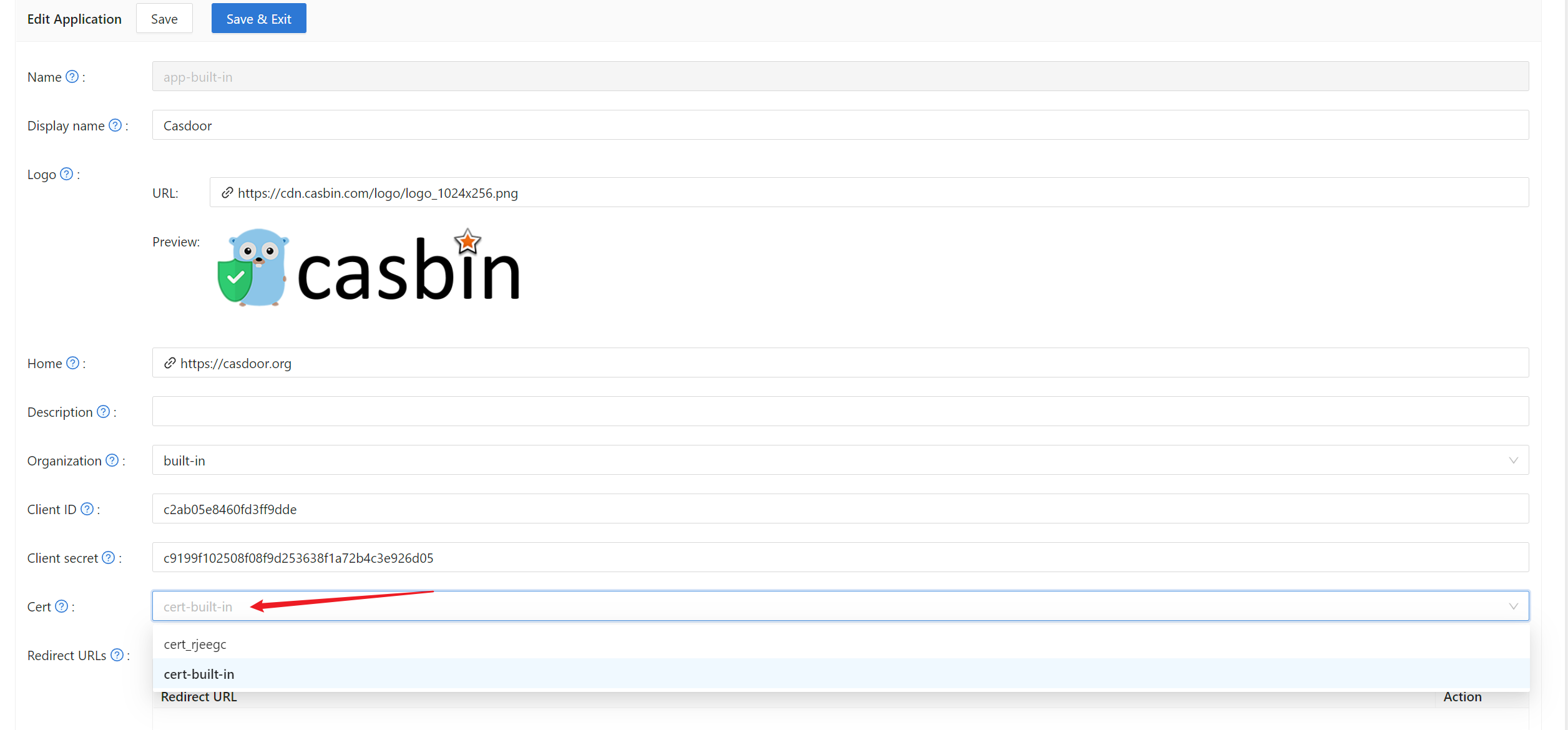 Вибір сертифікатів