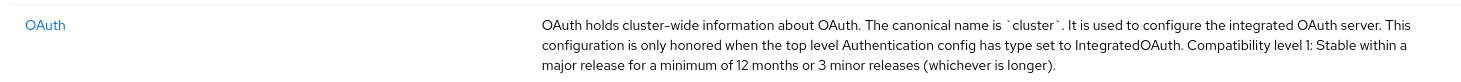 Налаштування OAuth у налаштуваннях кластера