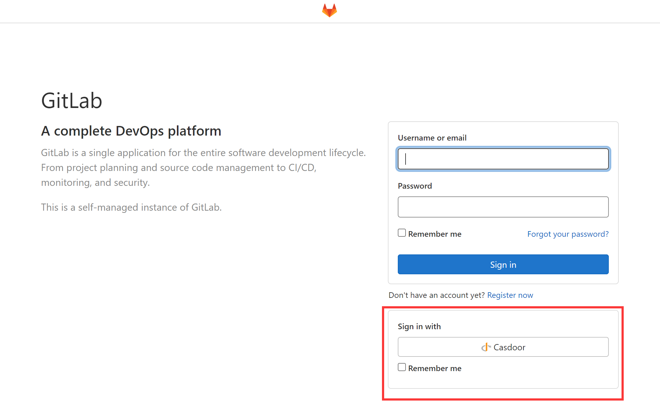 GitLab 登录